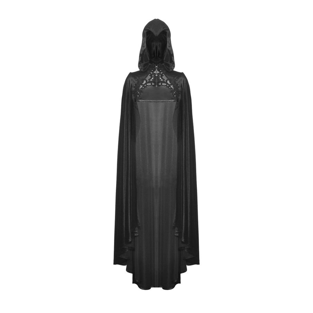 Dark in Love - Gothic knight errant sexy cutout chest Umhang/Mantel/Poncho - Schwarz